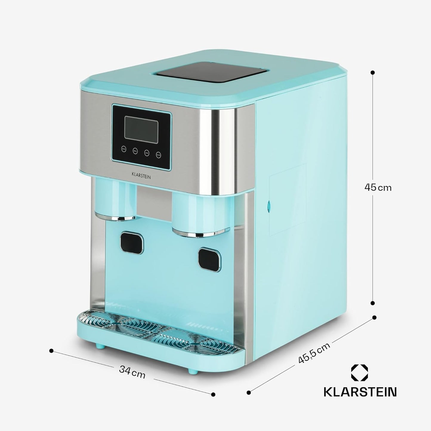 Kompakte Eiswürfelmaschine für Haushalt und Büro, Babyblau