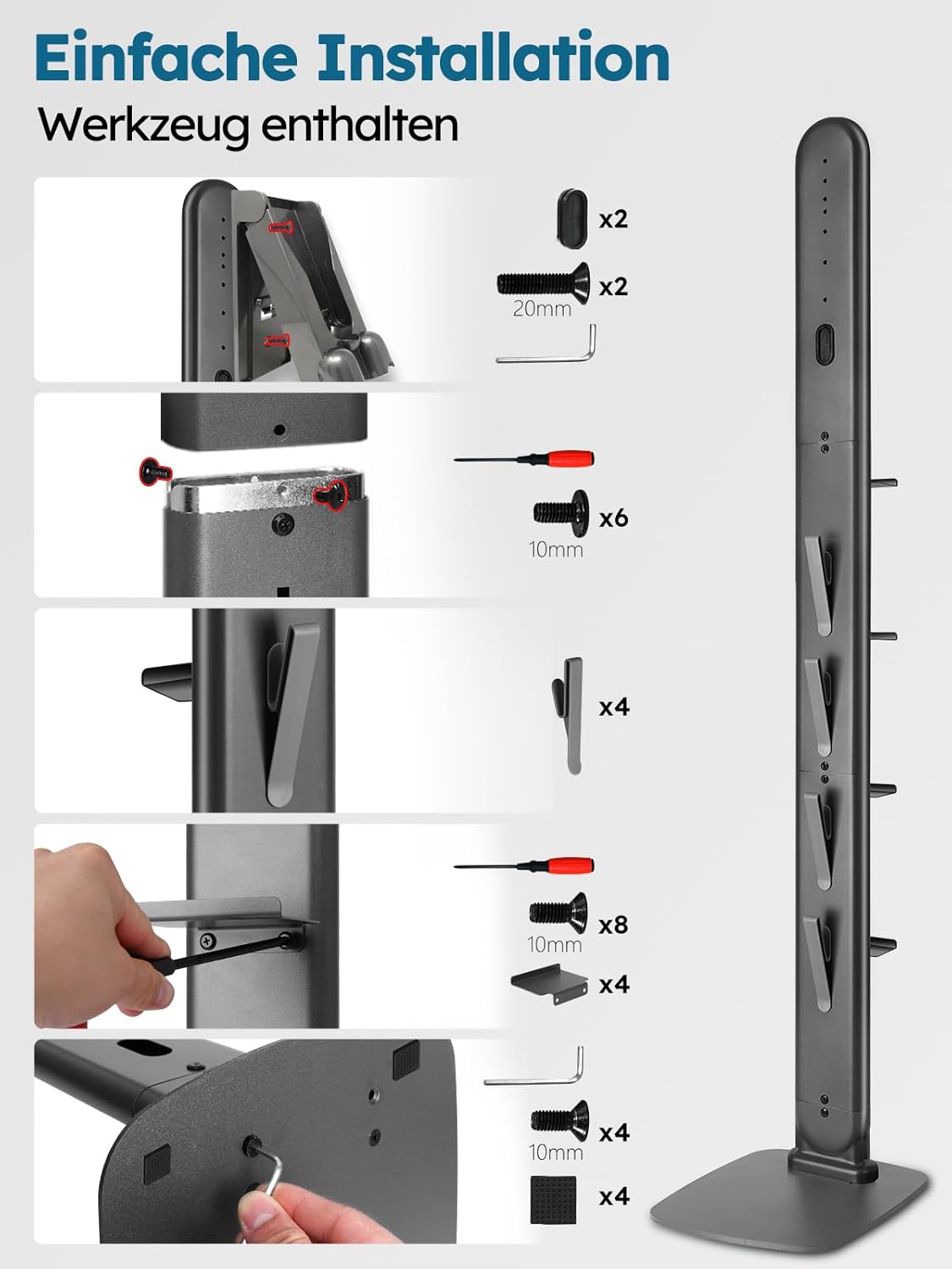 Ständer für Dyson V6-V15, Dunkelgrau-1