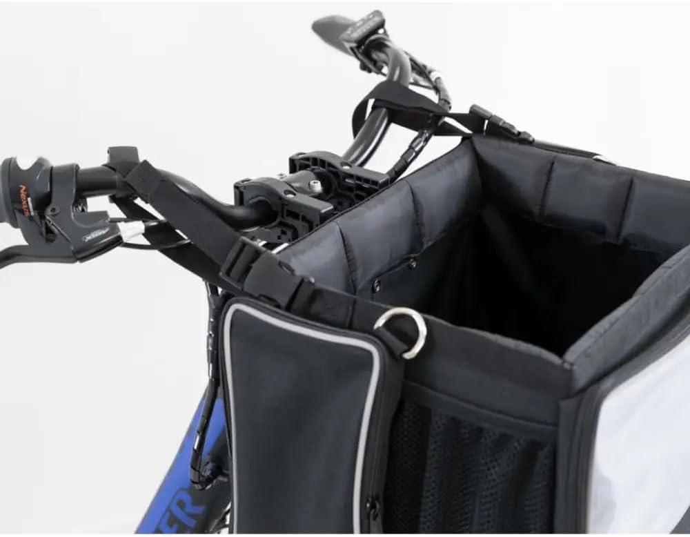 Front-Box für Fahrräder, schwarz, grau