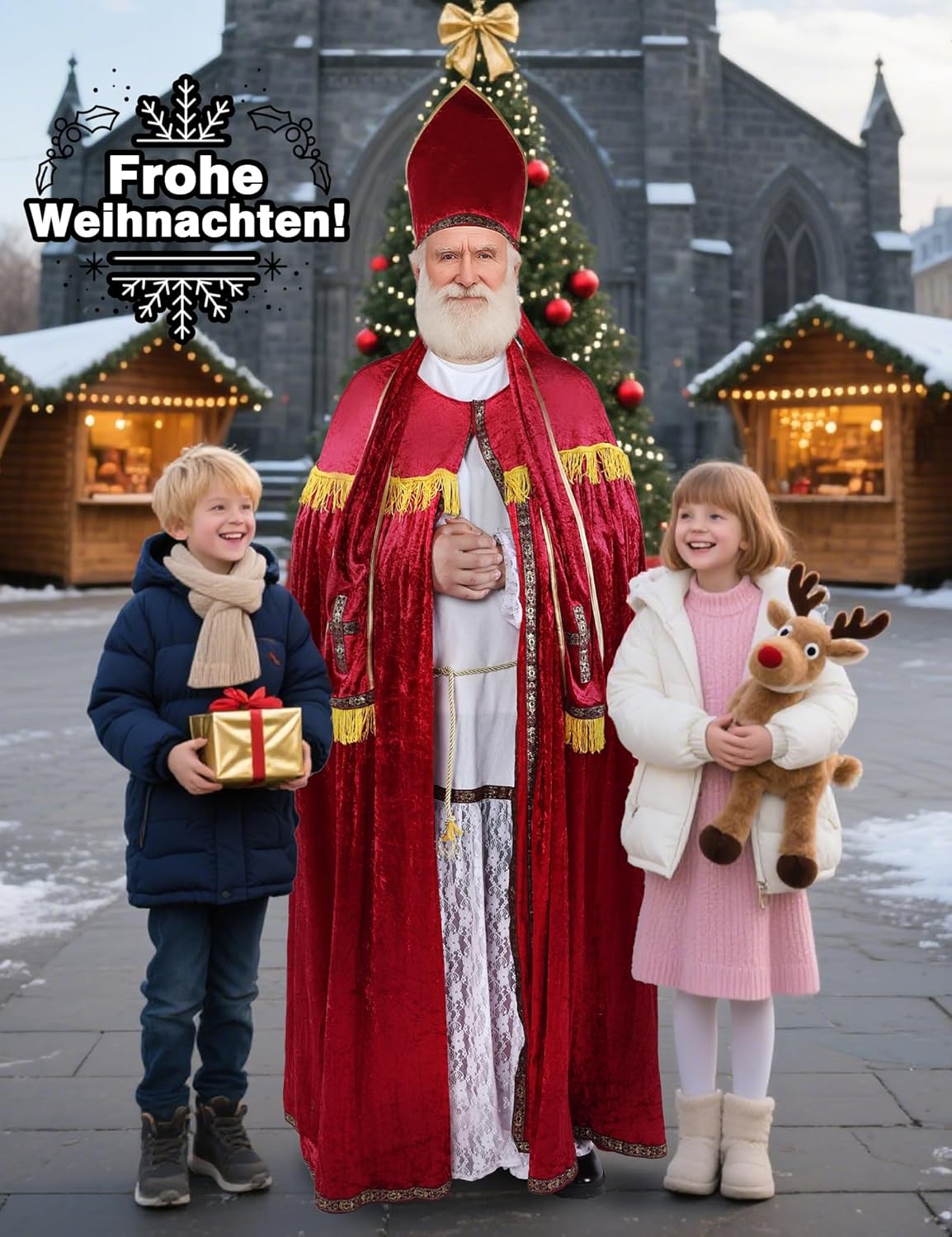 Nikolaus Kostüm Set für Erwachsene, XL