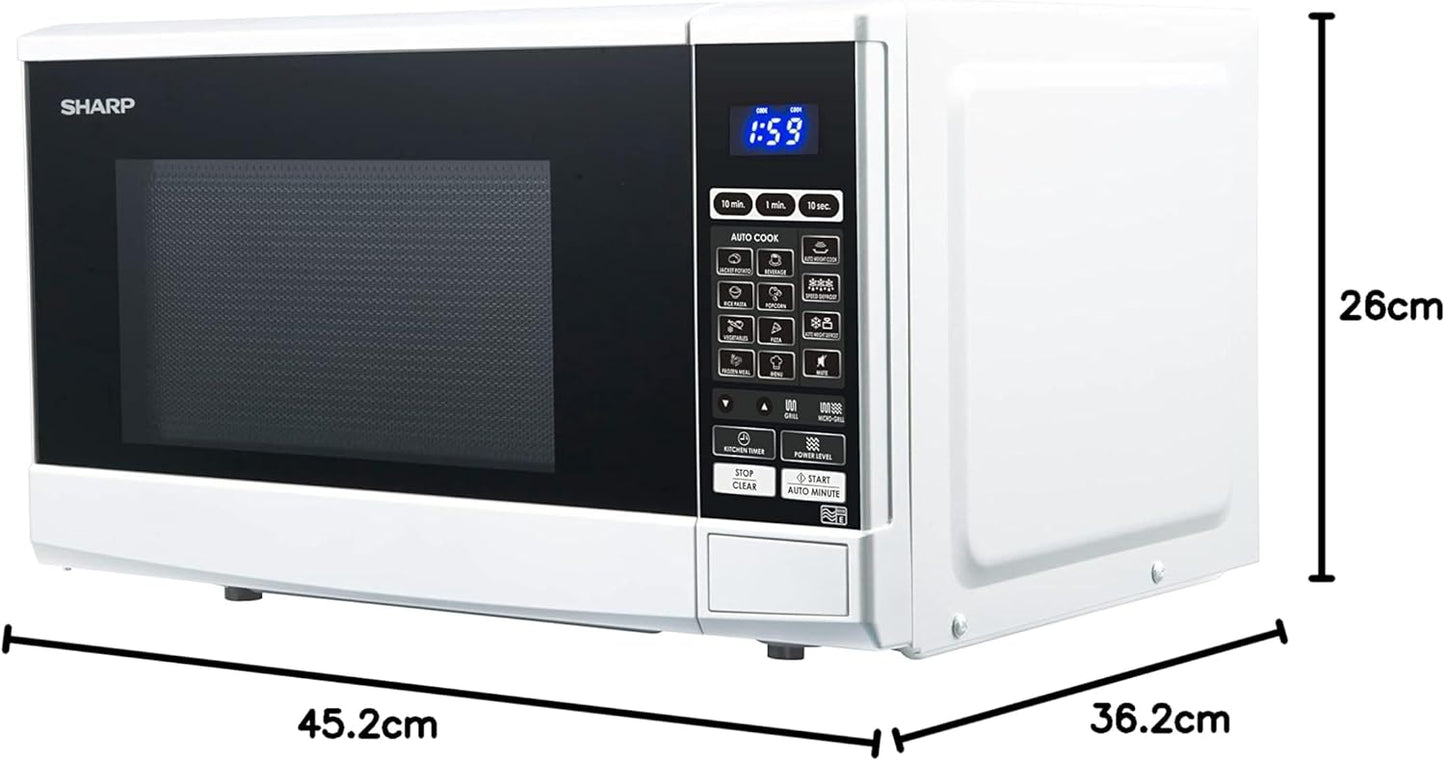 2in1 Mikrowelle mit Grill R670W, Weiß