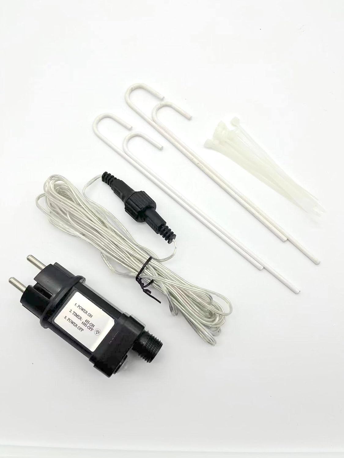 Grosser LED-Engel mit Timer (130cm), Engel gross - kaltweiss