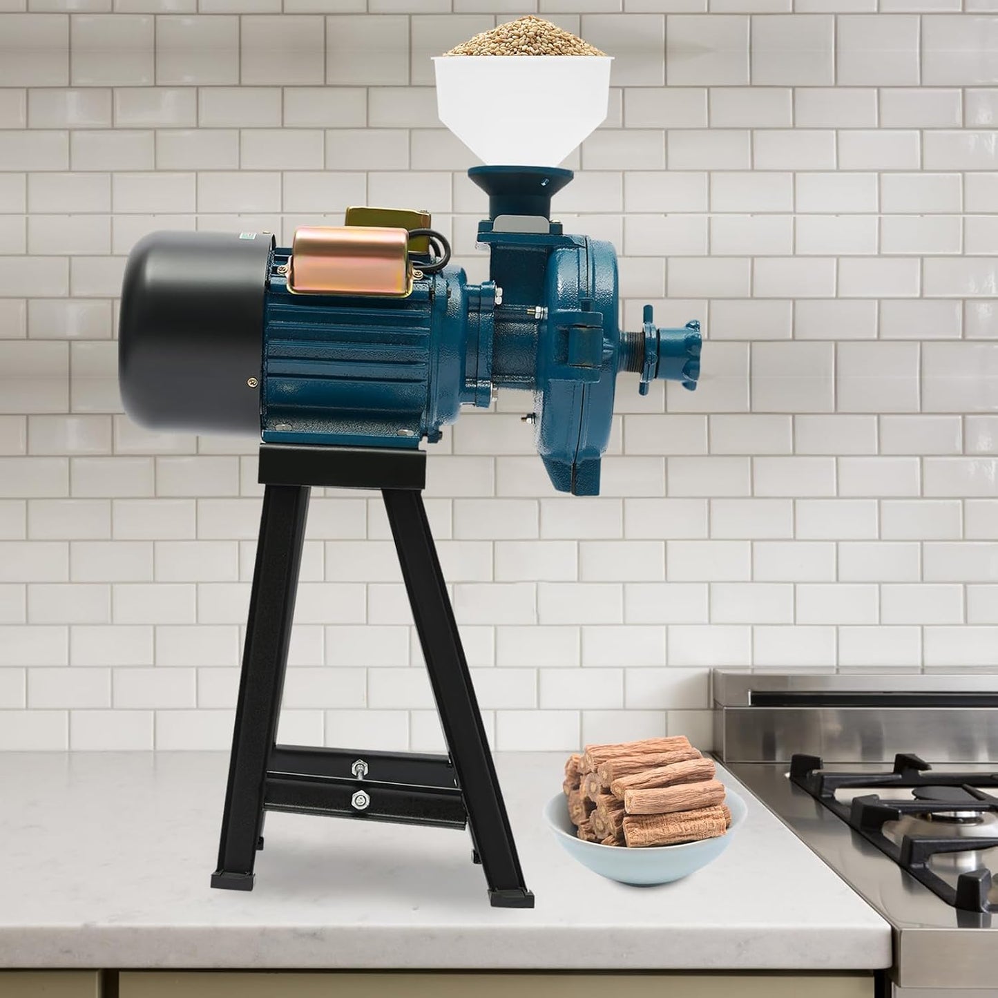 Getreidemühle mit Trichter, W-ONE-1, Blau 2200