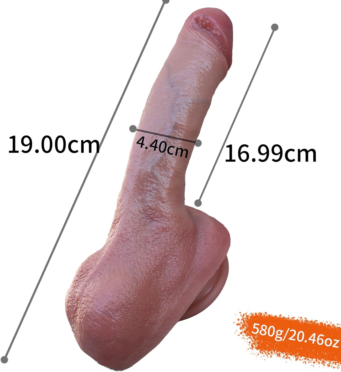 Realistischer Dildo mit Saugnapf, Allen