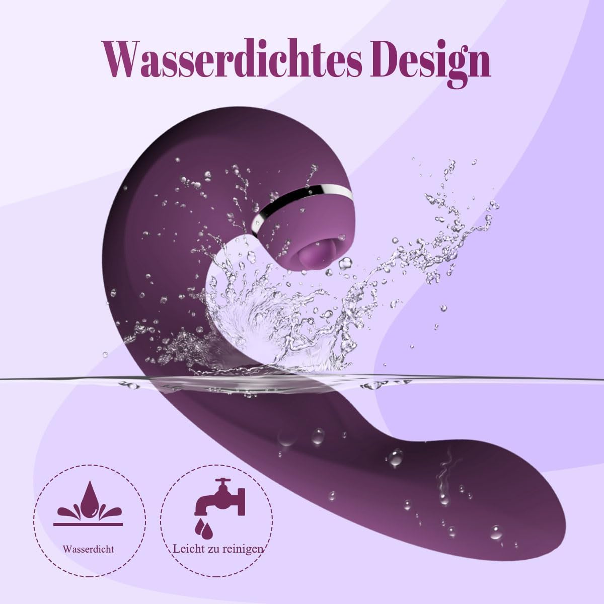 Erotik Butterfly Vibrator mit Klitoris- und G-Punkt-Stimulation, Purple