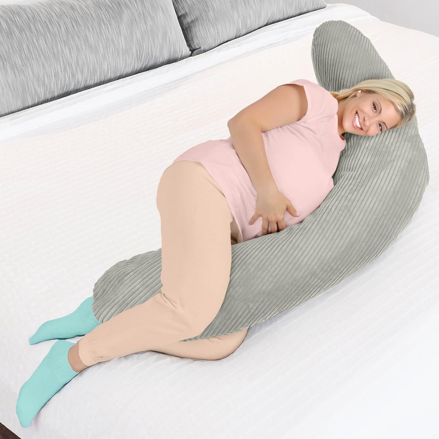 XXL Seitenschläfer- und Stillkissen 170 cm, Tauglanz Stillkissen 170 cm