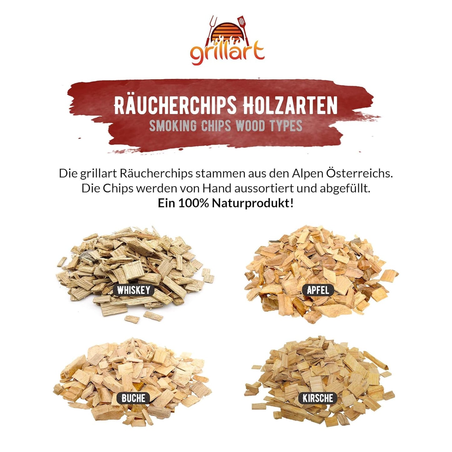 4er-Set BBQ-Räucherchips, 4er Set