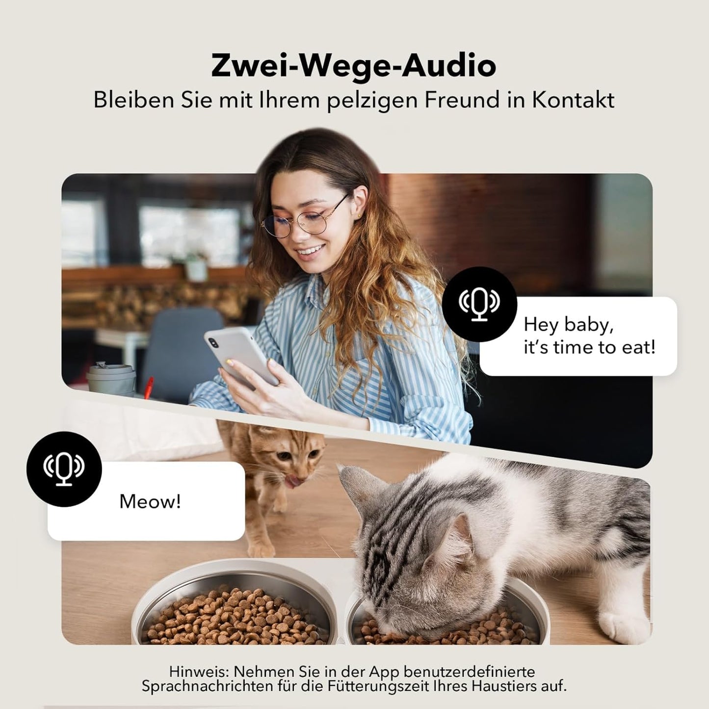 Futterautomat mit Kamera & App-Steuerung