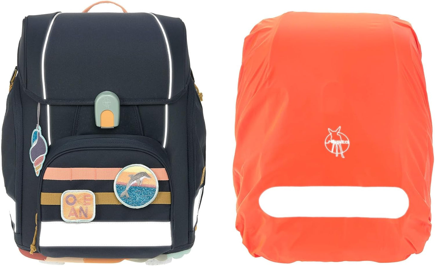 BOXY Unique Schulranzenset, Dark Blue Ocean Edition