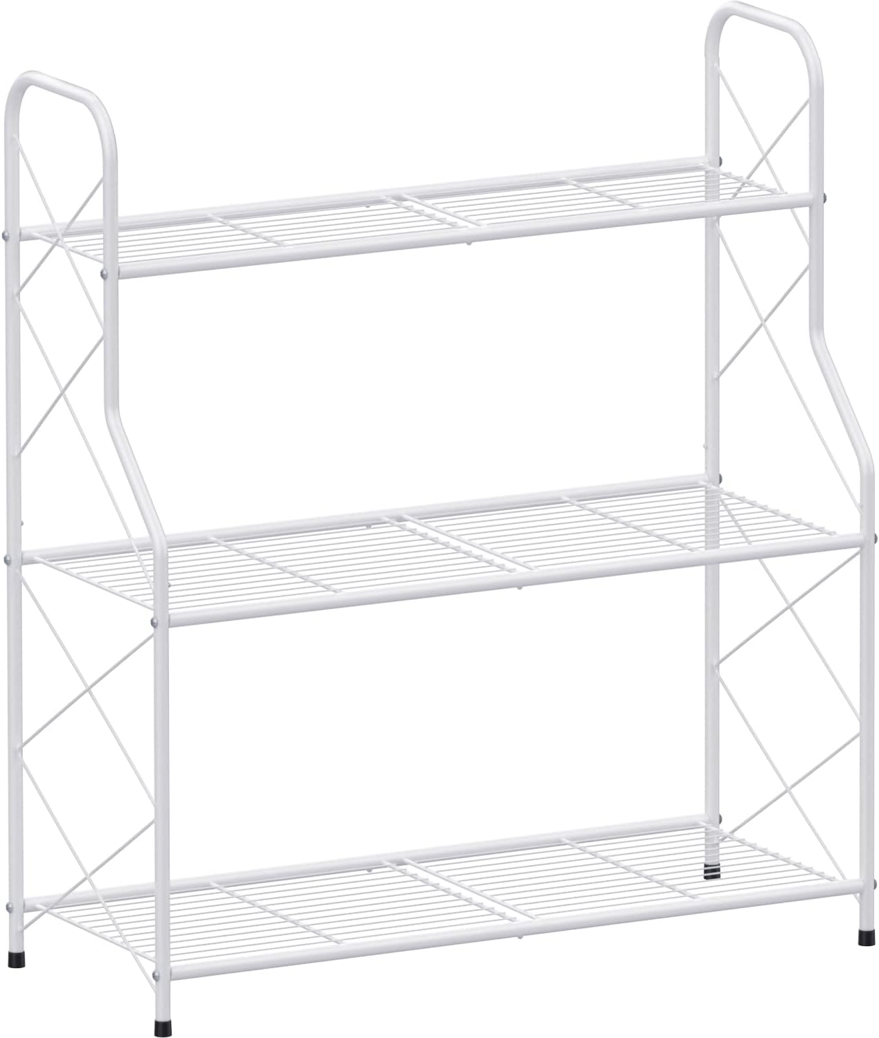 3-stufiges Pflanzenregal, Weiss