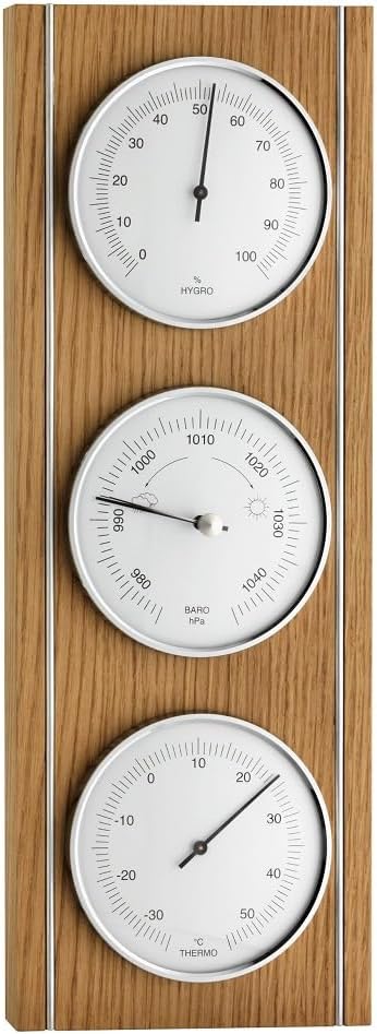 Analoge Wetterstation mit Barometer, Hygrometer, Thermometer