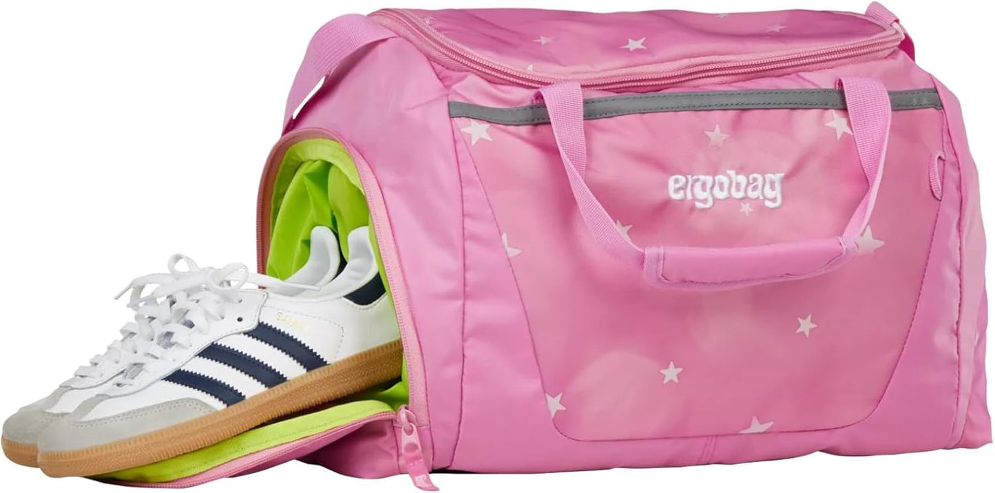 Kindersporttasche mit Schuhfach, Wolkenzaubär - Pink