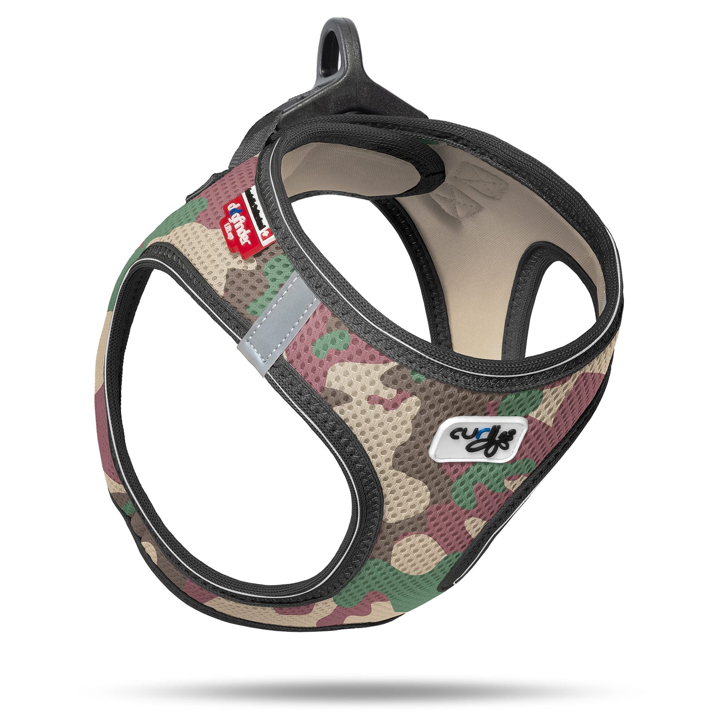 Vest Brustgeschirr mit D-Ring, mit curli D-Ring Buckle L Tarnung