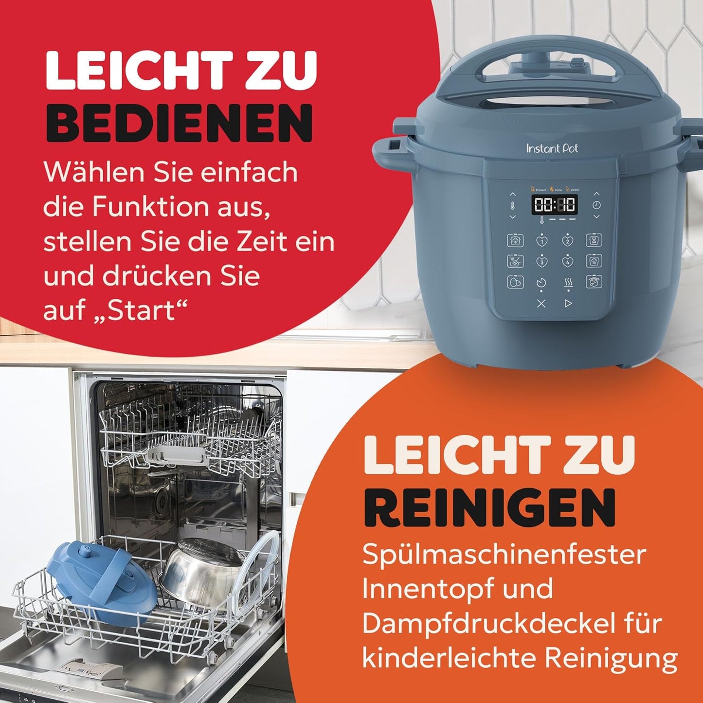 7in1 Smart Cooker Multikocher, Blau Tagtraum 5.7 Liter Standard