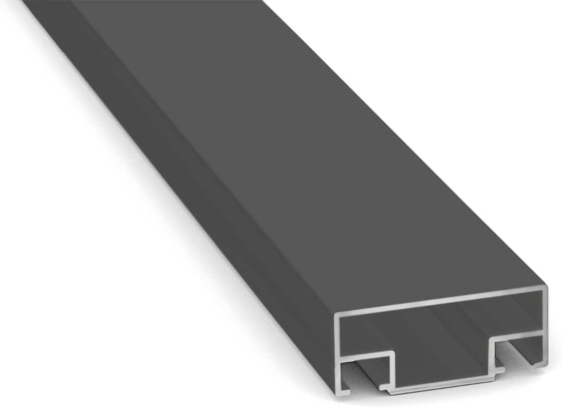 Klemm-Lamellenvorhang Comfort, zuschneidbar, 100x220 cm, 100 x 220 cm (Selbstbausatz) Anthrazit