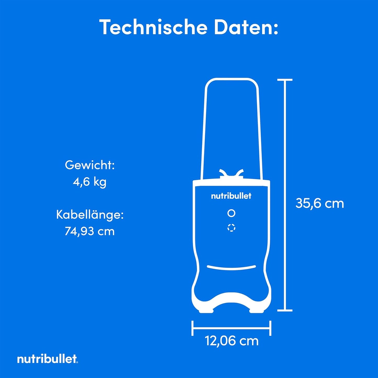 Ultra NB1206MB Mixer-Set mit To-Go-Behältern, 1200W