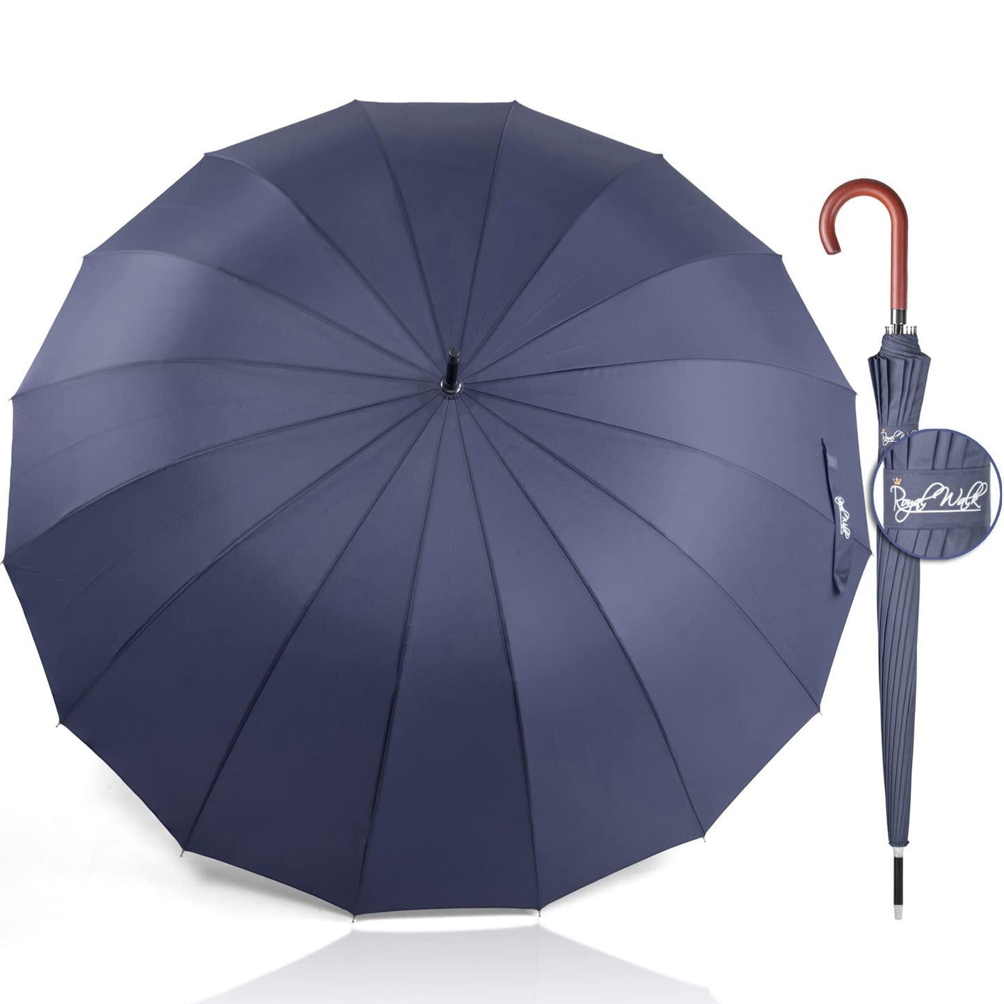 Schirm 120 cm, Regenschirm, Blau