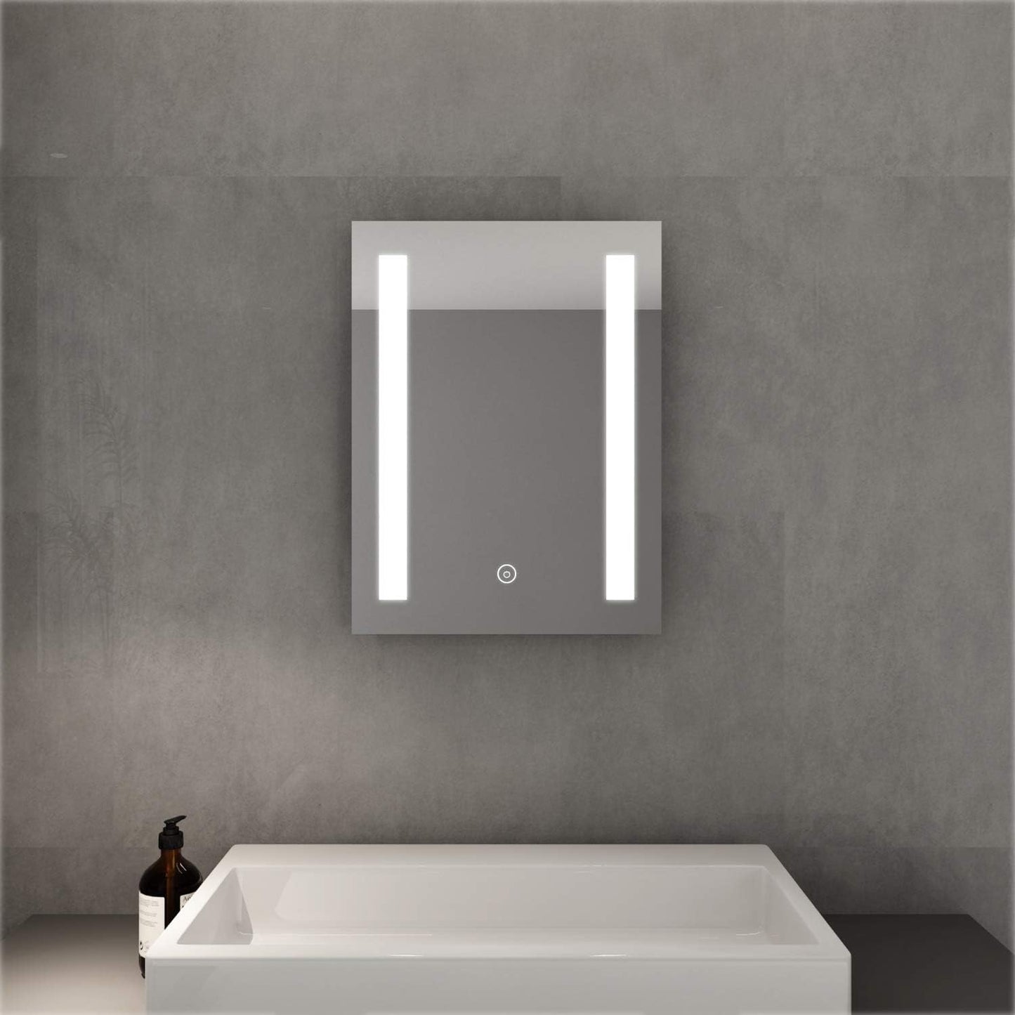 Badspiegel Guzzi mit LED-Beleuchtung und Anti-Fog-Funktion, 70L x 50B cm