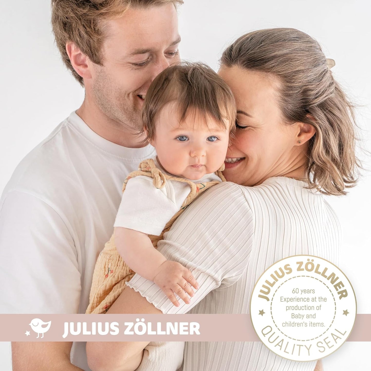 Stillkissen Musselin 3-in-1 aus Baumwolle, Dusty Rose