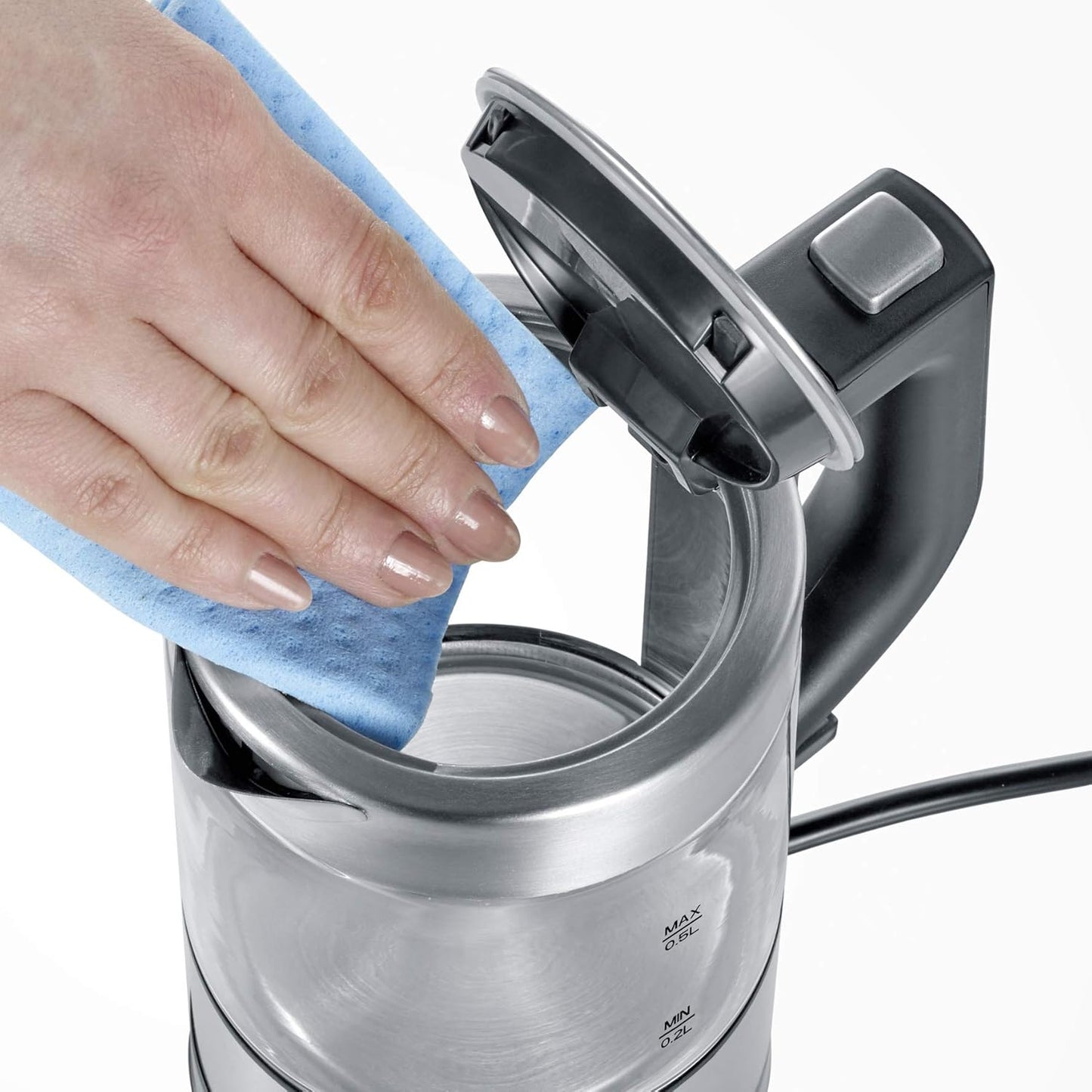 Mini Glas Wasserkocher 0,5 L mit Kalkfilter, 0.5L