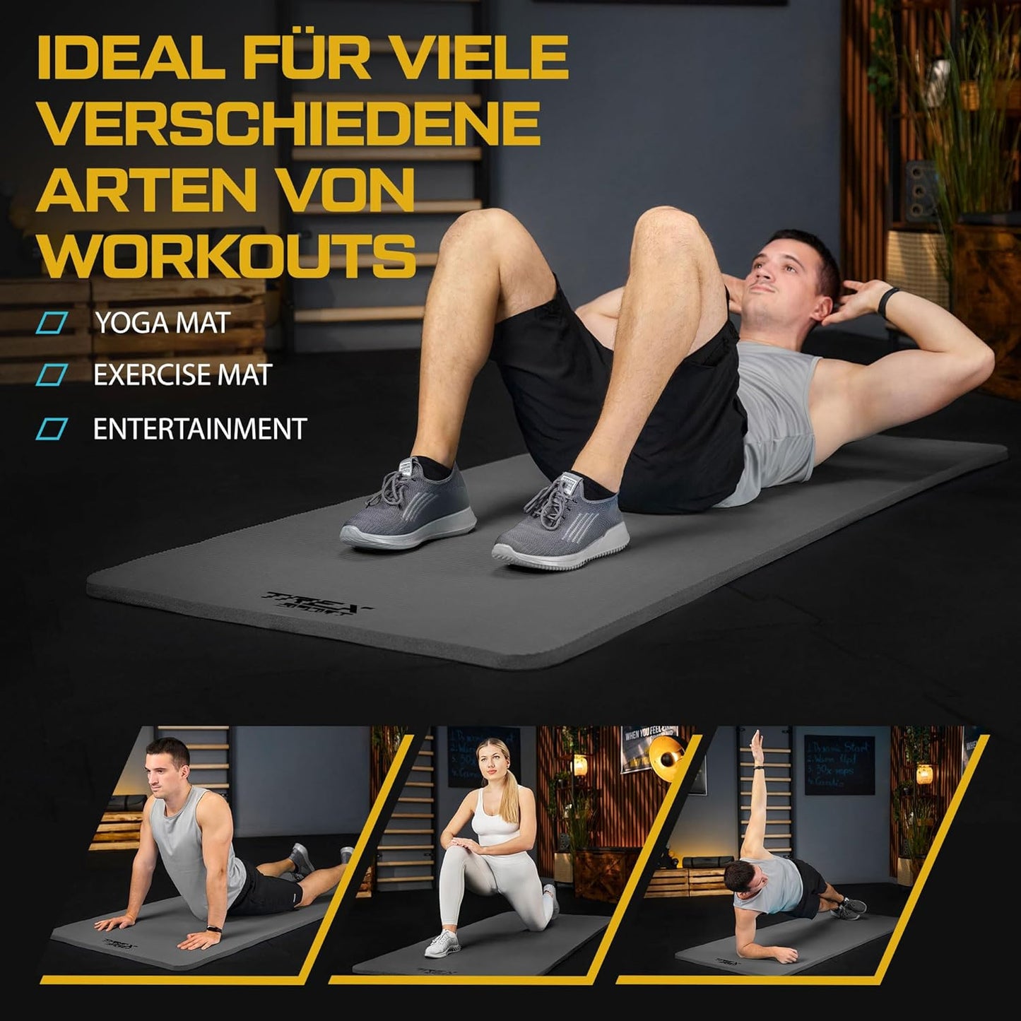 Fitnessmatte, Grau