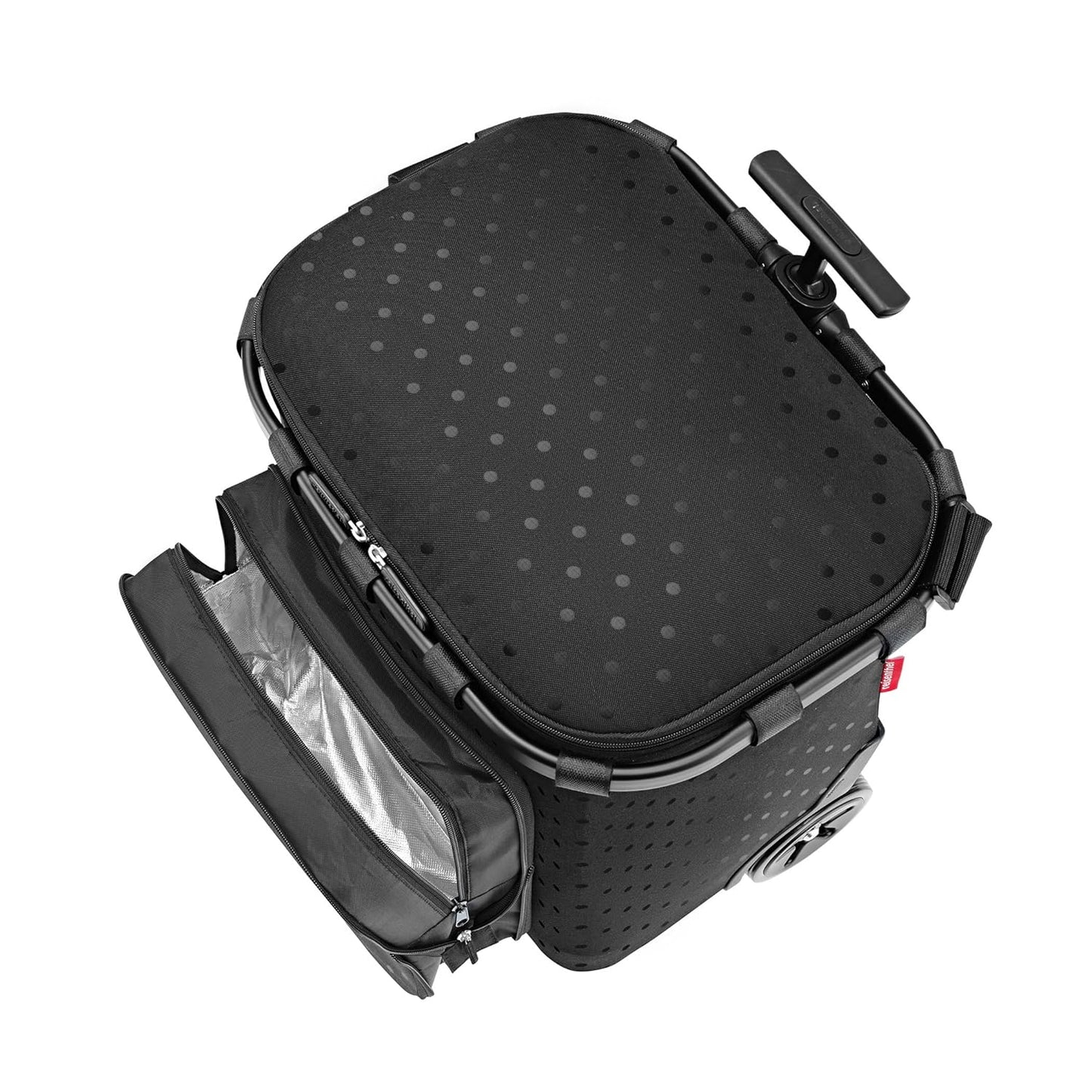 Einkaufstrolley mit Kühlfach, Glossy Dots Black