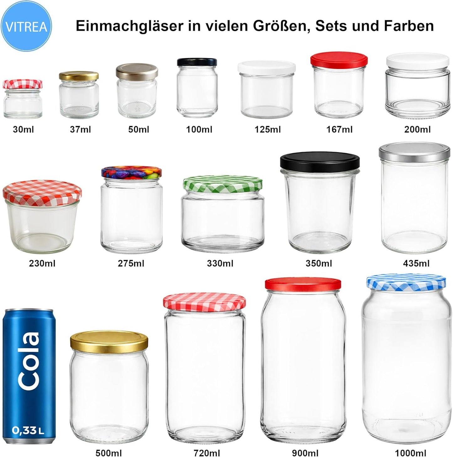 Einmachgläser mit Schraubdeckel (100 Stück, 230 ml), 230 ml 100