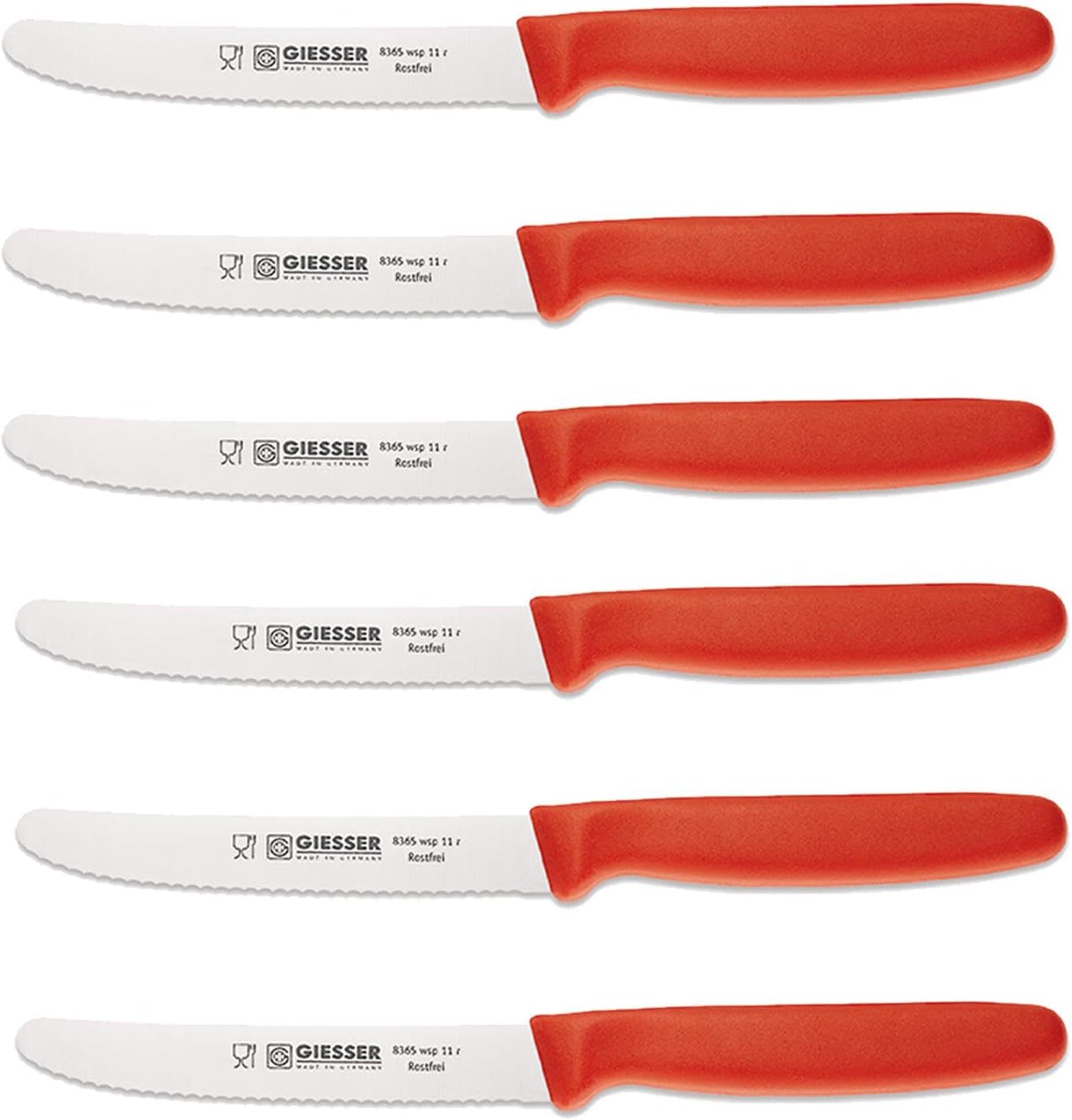 Tomatenmesser-Set, Rot