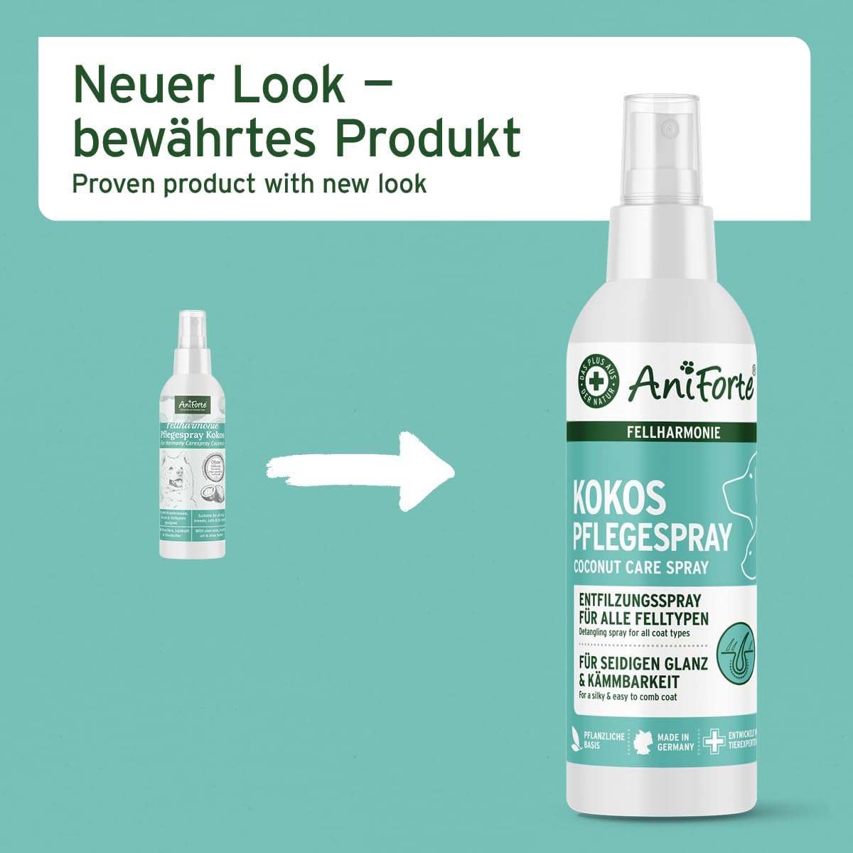 Fellharmonie Pflegespray für Hunde & Katzen, Kokos