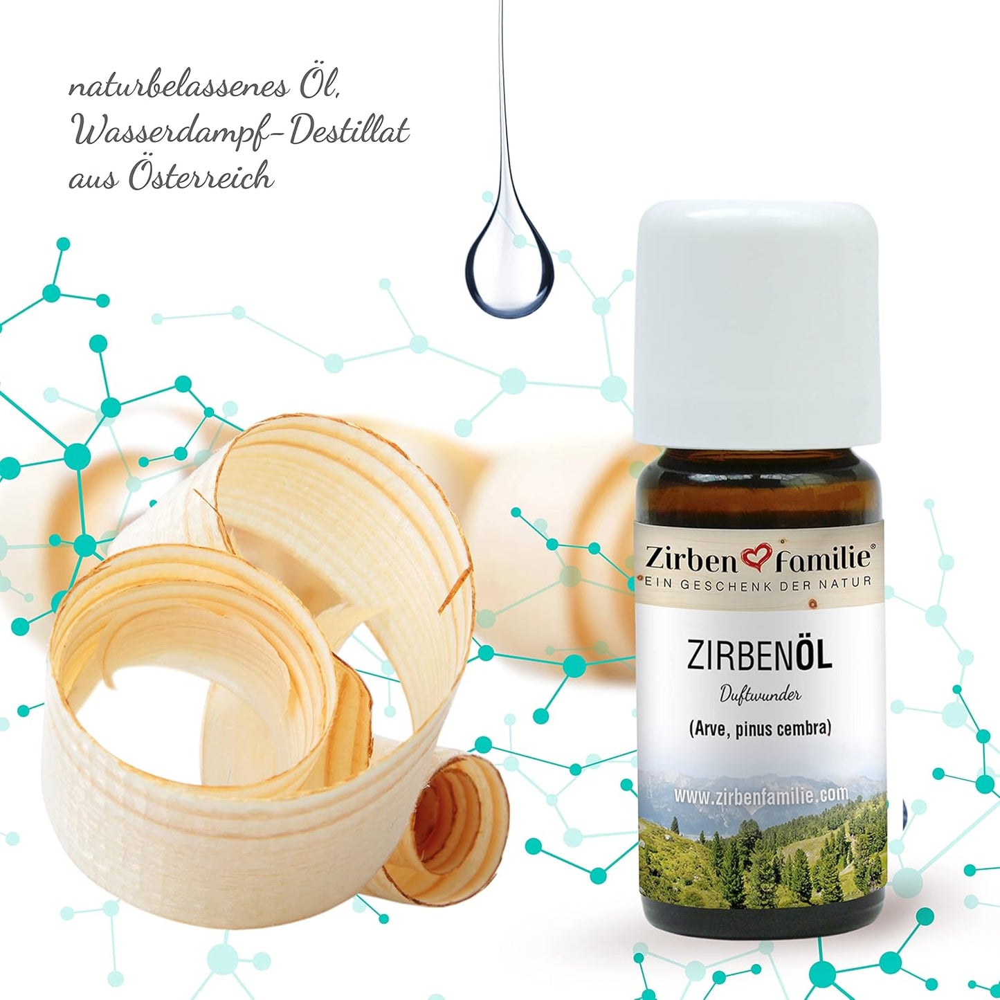 3er Set naturbelassenes Zirbenöl
