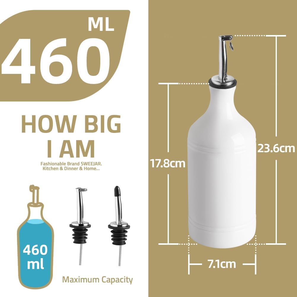 Spenderflasche für Olivenöl, 460ml, Beige 460 ml