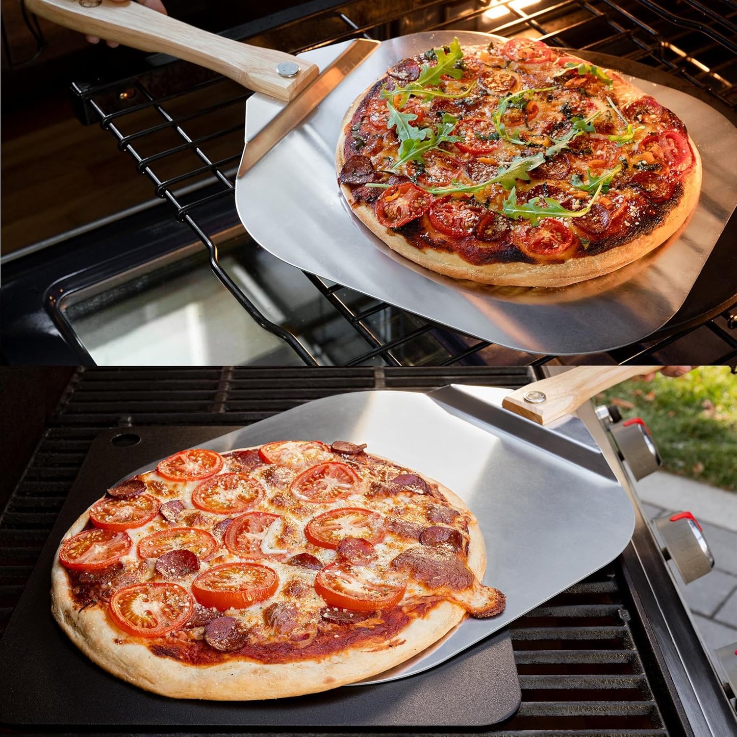 Pizzaschaufel mit faltbarem Griff, 35,6 x 40,6 cm (Nur Schieber)