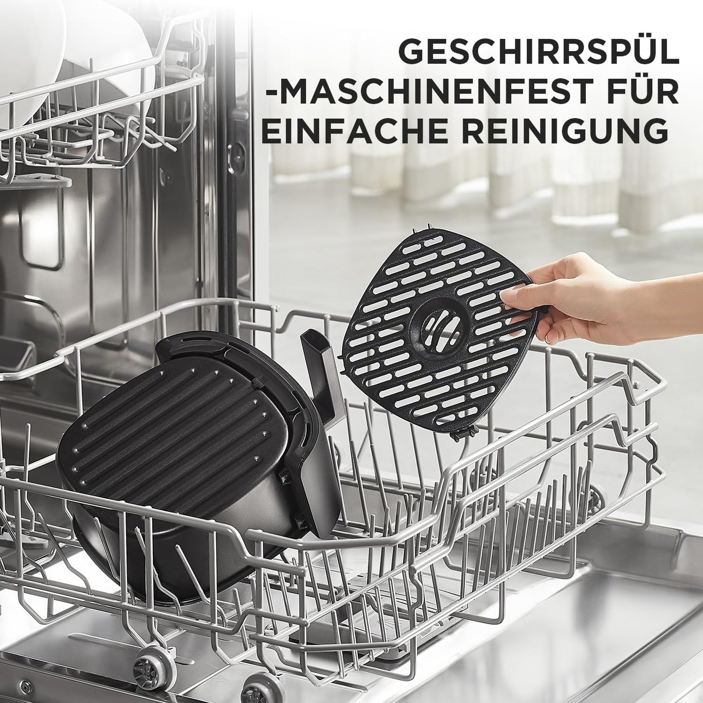 Heissluftfritteuse 2L, 2L Schwarz