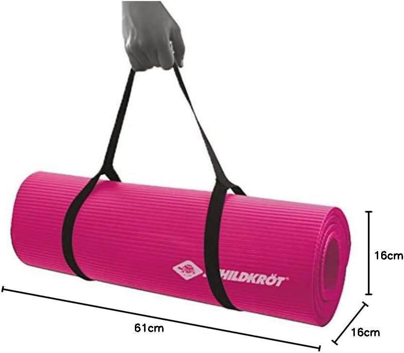 Fitnessmatte mit Tragegurt, Pink, 960070