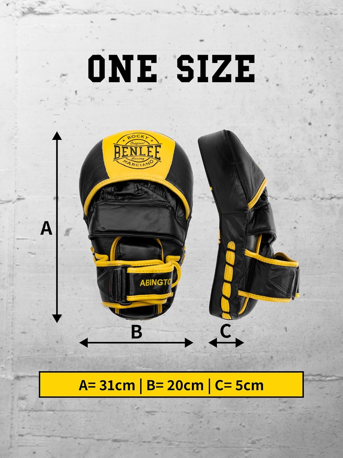 Boxpratzen Abington Lea, Black/Yellow Einheitsgröße