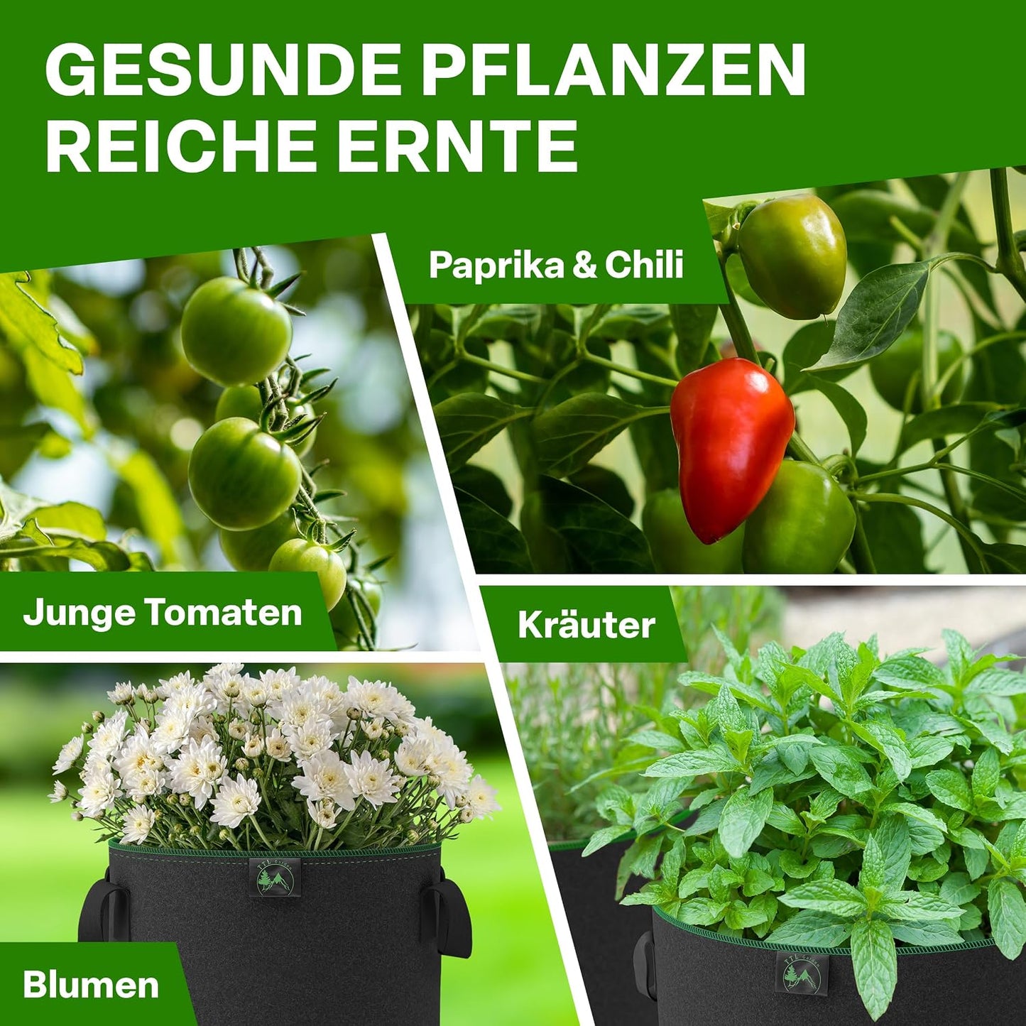10er-Set Pflanzsack, 6 Liter, 6 Liter Allrounder 10