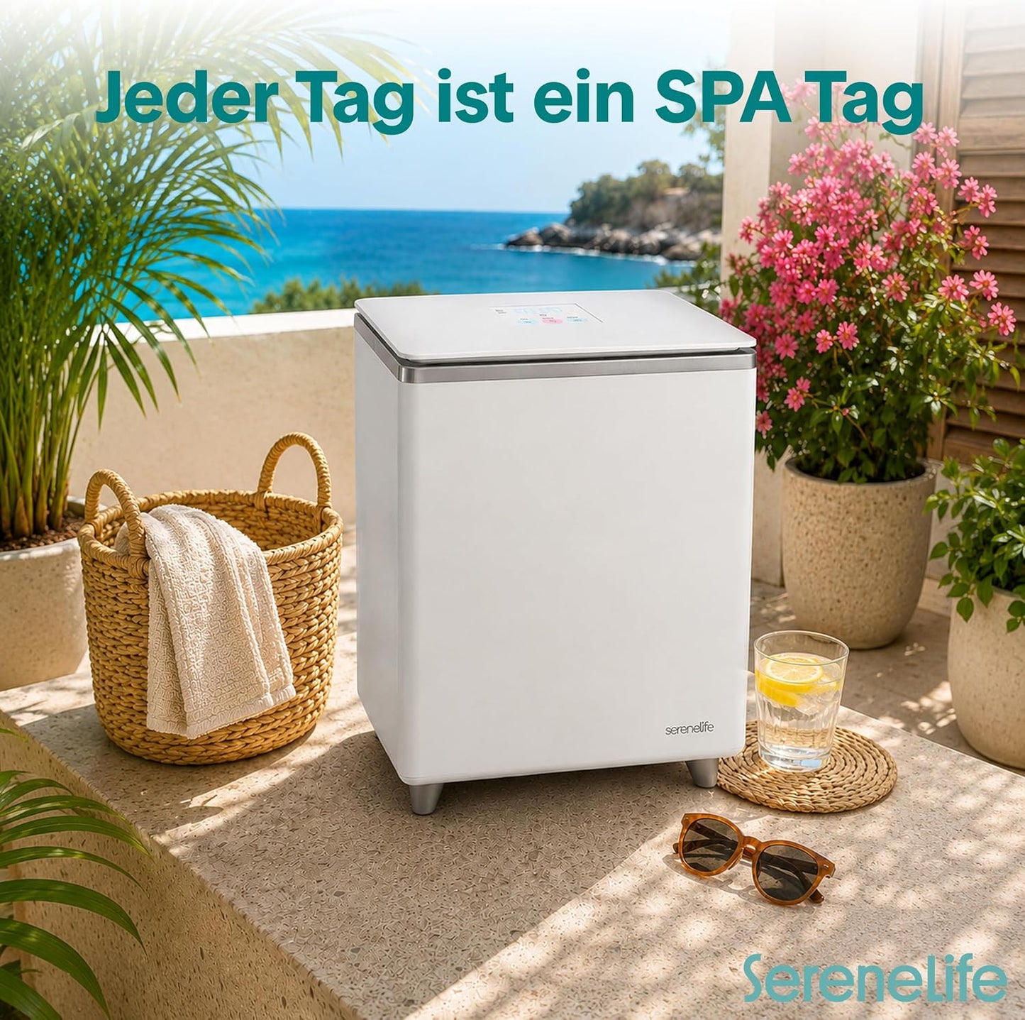 WiFi Handtuchwärmer mit App & Aromatherapie, Silber - Wifi