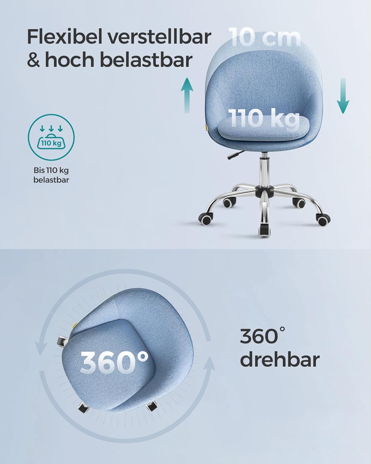 Homeoffice Stuhl, Blau