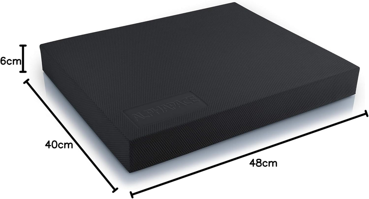 Balance Pad mit Übungsposter, Schwarz 48x40x6cm