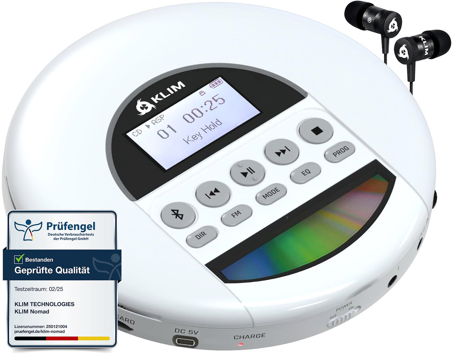 Tragbarer CD-Player, Weiß