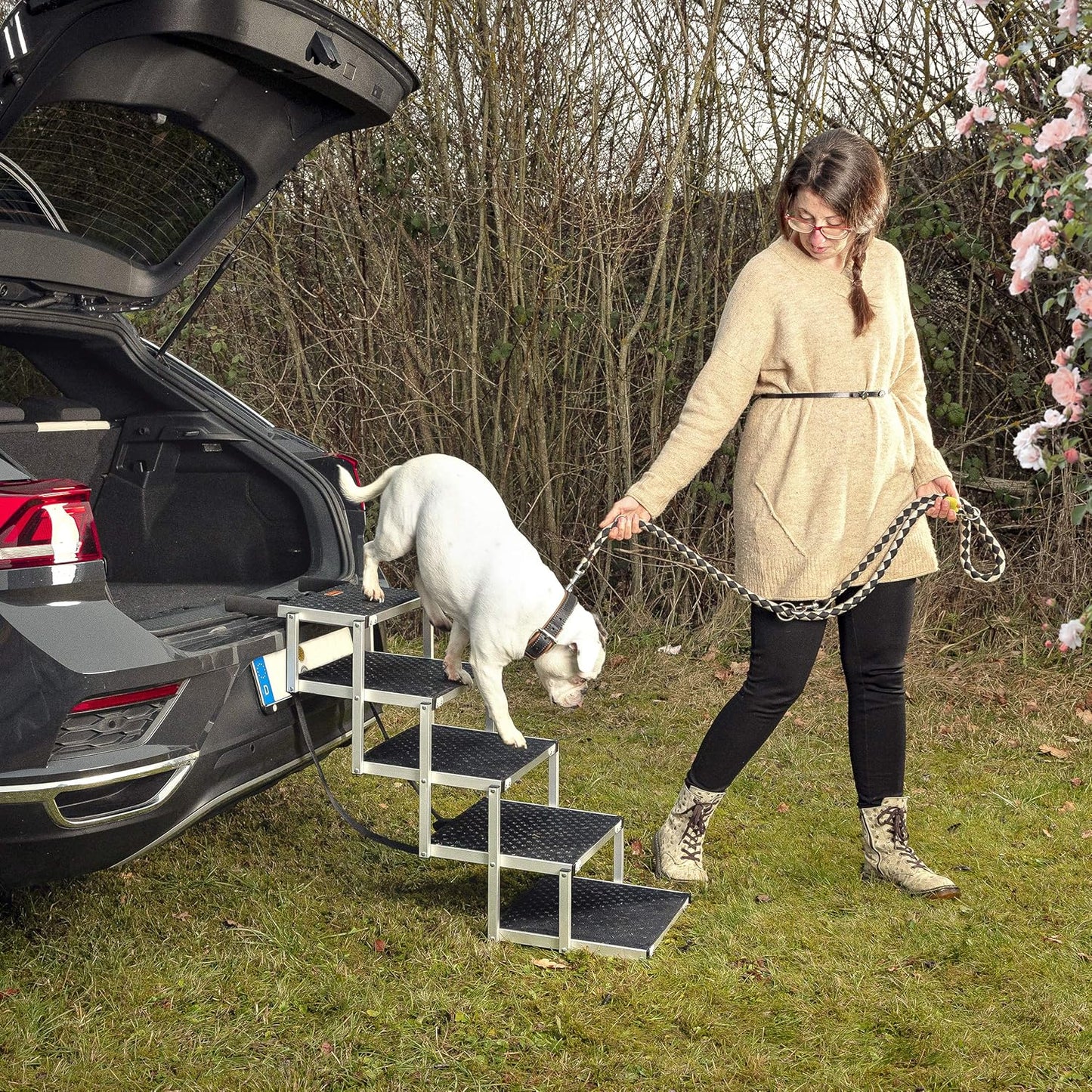 Faltbare Hundetreppe mit 6 Stufen bis 60 kg, 6 Stufen