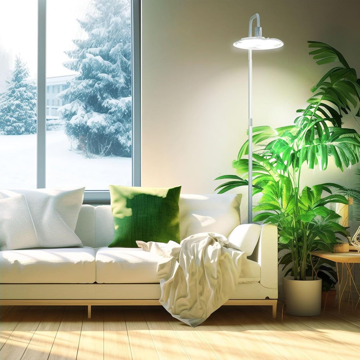 Höhenverstellbare LED-Pflanzenlampe mit Fernbedienung, 120-180 cm