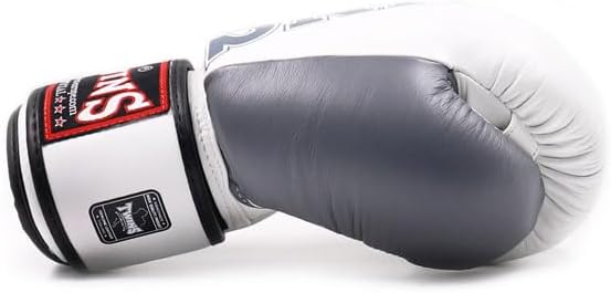 Boxhandschuhe aus echtem Leder 16 oz, Weiß 16 oz