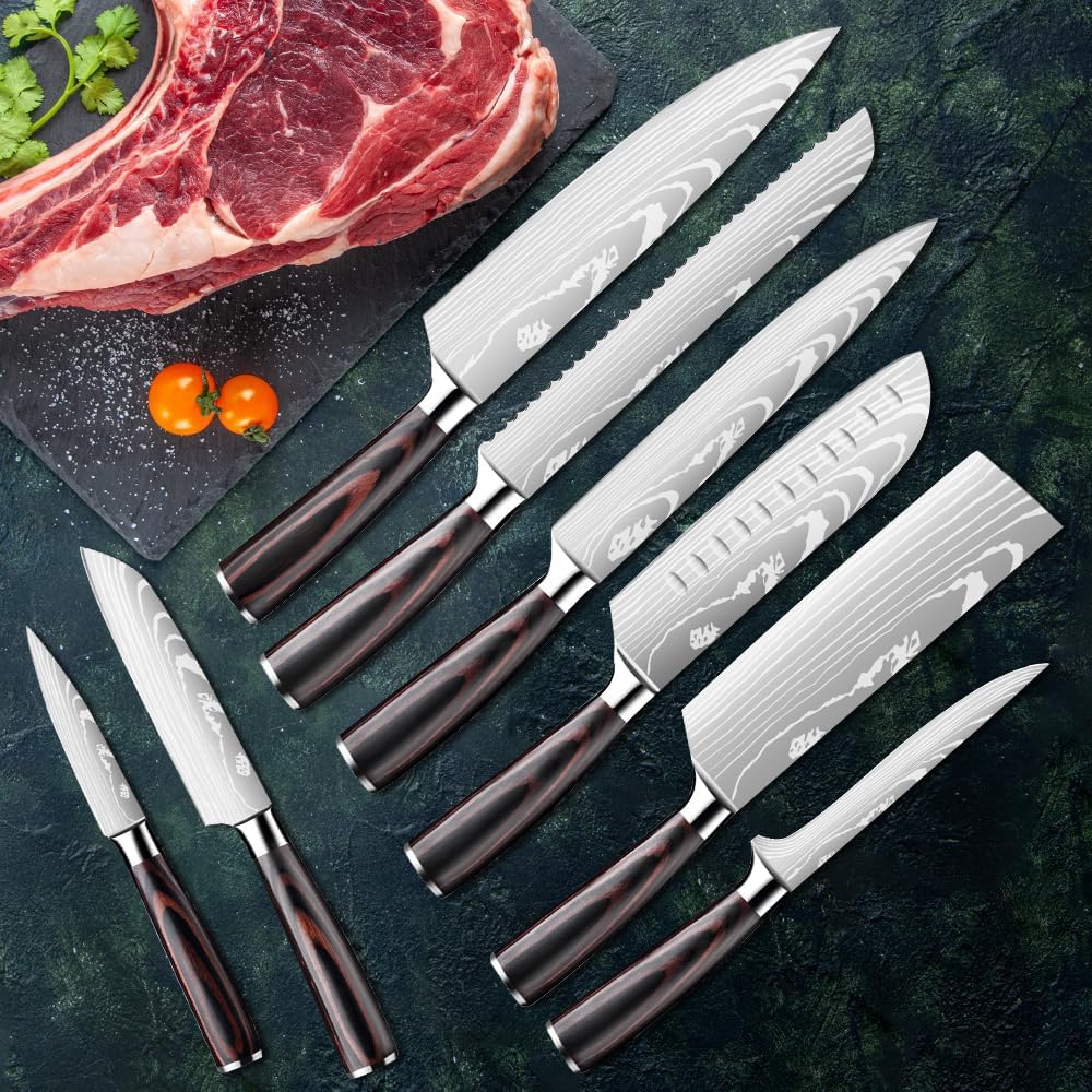 D8 8-teiliges Küchenmesser-Set, 8pcs