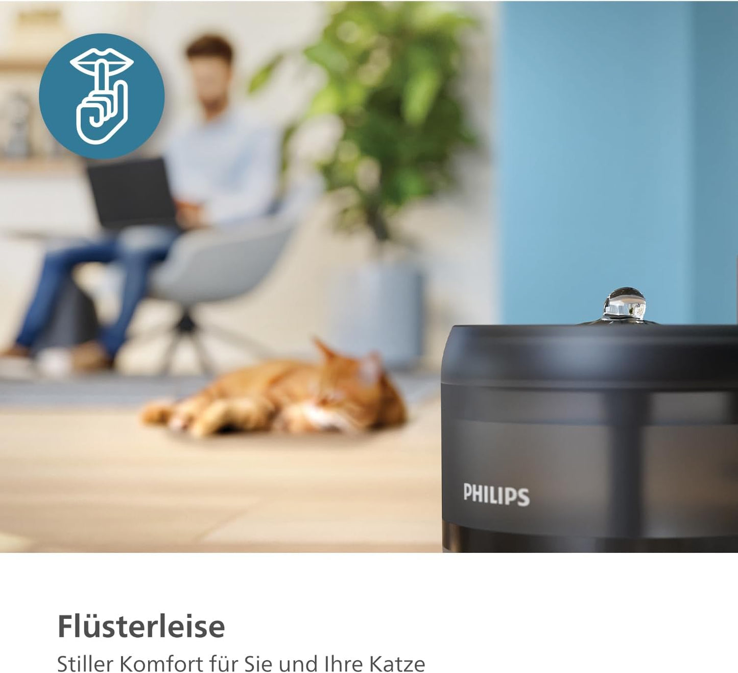 Intelligenter Katzenbrunnen mit Auslaufschutz PAW3210/02