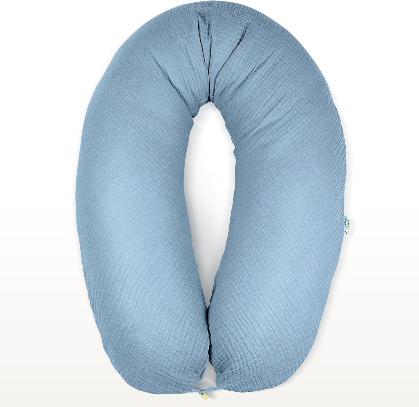 Stillkissen XXL mit Mikroperlenfüllung, XXL 190x30 Musselin Denim