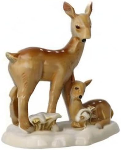 Figur Rehe im Schnee, 14cm, Mehrfarbig