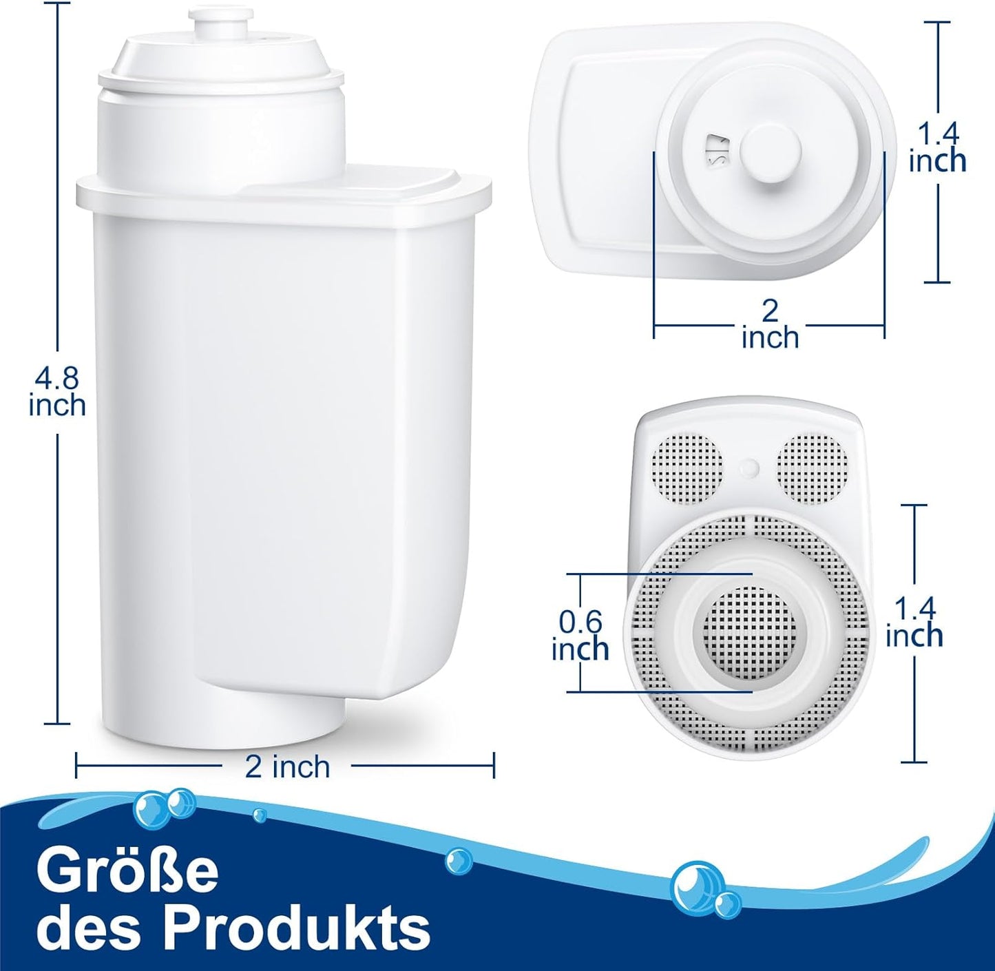 Wasserfilter-Set für Siemens EQ Series, (4 Stück)