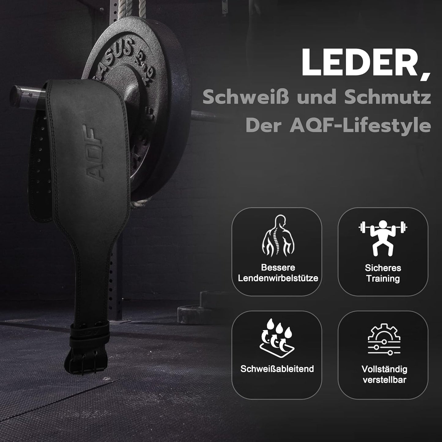 Gepolsterter Gewichthebergürtel mit Lendenwirbelstütze, XL 36"-40" Mattschwarz 6 Zoll