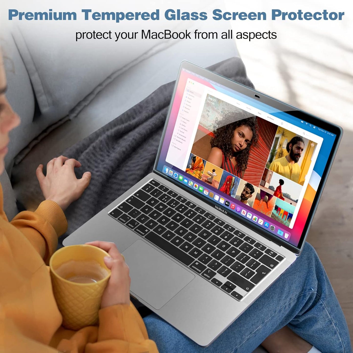 2x Displayschutzfolien für 13" MacBook Pro 13/ MacBook Air 13, Clear